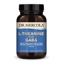 Dr. Mercola L- Theanine Plus GABA, 60 kapsler, ikke-GMO, Gluten Free, Soy Free