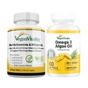 Vegansk Vitality Immunitet Booster Bundle 6 Måneder - Vegansk Multivitaminer og Vegansk Omega 3 Alger Oil. Høj styrke Plant baseret Formel for Immunitet, Energi Samlet sundhed for Veganere og Vegetarer