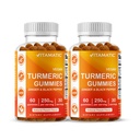 Vitamatisk gurkemeje Gummy med Ginger & Black Pepper Extract - 60 Veganske gummier Hver 124; 2 Pack (120 Gummies) 95% Curcuminoider - Kraftfuld Antioxidant & Inflammatorisk Støtte
