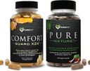 KaraMD Pure Nature & Comfort Guard Bundle # 124; Hele fødevarer Grønne, Frugt & Grøntsager Supplement + Bevægelse Support # 124; Non- GMO, Vegan, Gluten- Free (30 Servere hver)