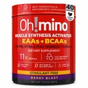 Mino Essential Aminosyretilskud. Berry Blast, Stimulantfrit pulver. Alle 9 EAA 'er, BCAA' er og den perfekte Amino til træning, Amino Energy, og til at opbygge muskler, og gendanne hurtigere.