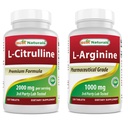 Bedste Naturals L- Citrullin 2000mg & L- Arginin 1000 mg