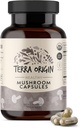 TERRA OPRINDELSE Sund champignon Complex Supplement Note 124; 90 Capsules Б124; Reishi, Lions Mane, Changa, Cordyceps, Maitake Б124; Immuno & Nootrop Brain Support