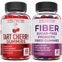 Atlantis Nutrition Tart Cherry 60 Gummies + Sugar Free Prebiotic Fiber Gummies til voksne 2- Pack (120 Gummies)