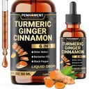 6in1 Flydende gurkemeje Curcumin med Ingefær, Berberine Extract, Ceylon Cinnamon, Bitter Melon, Black Pepper - Drops Extract - 2FL oz - 60 Servere