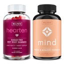 WellPath Beet Root Gummies (Sugar Free) 1500 mg - Blueberry Flavor til blodtrykssupport og Mind Brain supplement med løvens Mane - understøtter fokus og hukommelse, 60 Ct