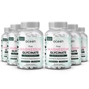Organiske Ocean Pure Magnesium Glycinat med zink - Maksimal styrke Chelated Magnesium supplement til kvinder og mænd for muskelkramper og søvn støtte - 6 flasker