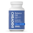 BodyBio Balance Oil - Vegan Omega 3 6 Supplement - Cold- Presset saflor & Flaxseed Oil - Understøtter hjernefunktion, sund hud, og mad