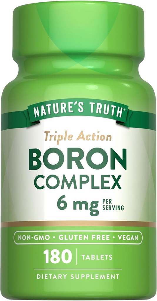 Nature 's Truth Triple Action Boron Complex Supplement: 124; 6mg