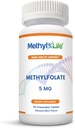 Methyl- Life Purest L- Methylfolat 5 mg aktiv folat - 3 Måneders forsyning. Chewlables. Ikke-GMO. Gluten Free Methylfolat
