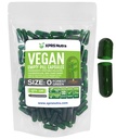 XPRS Nutra Størrelse 0 Tomme kapsler - 100 Tomme Veganske kapsler - Vegetariske piller - DIY vegetabilsk kapsel Fyldning - Veggie Pill Caps til Do- It- Yourself Kosttilskud (Forest Green)