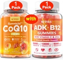 NEVISS 1Pack CoQ10- 250 mg fyldte gummier + 1Pack Vitamin ADK med B12 gummier