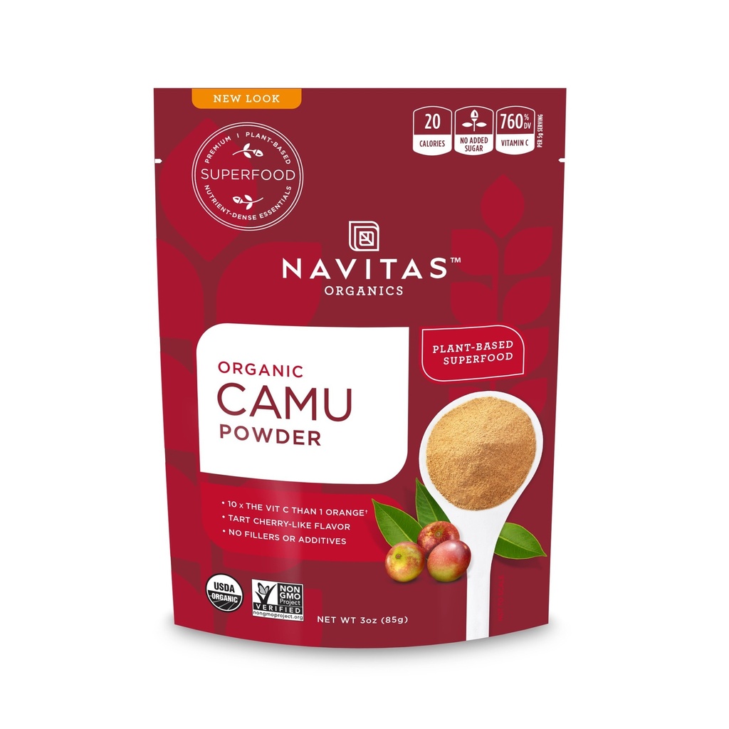 Navitas Organics Camu Camu Powder, 3 oz. Bag, 17 Servering - Økologisk, Non- GMO, Gluten- Free