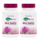 NaturPlus Herbal Actives Milk Thistle, Extended Release - 30 tabletter, pakke af 2 - Vegetarisk, Gluten Free - 60 Total Servering