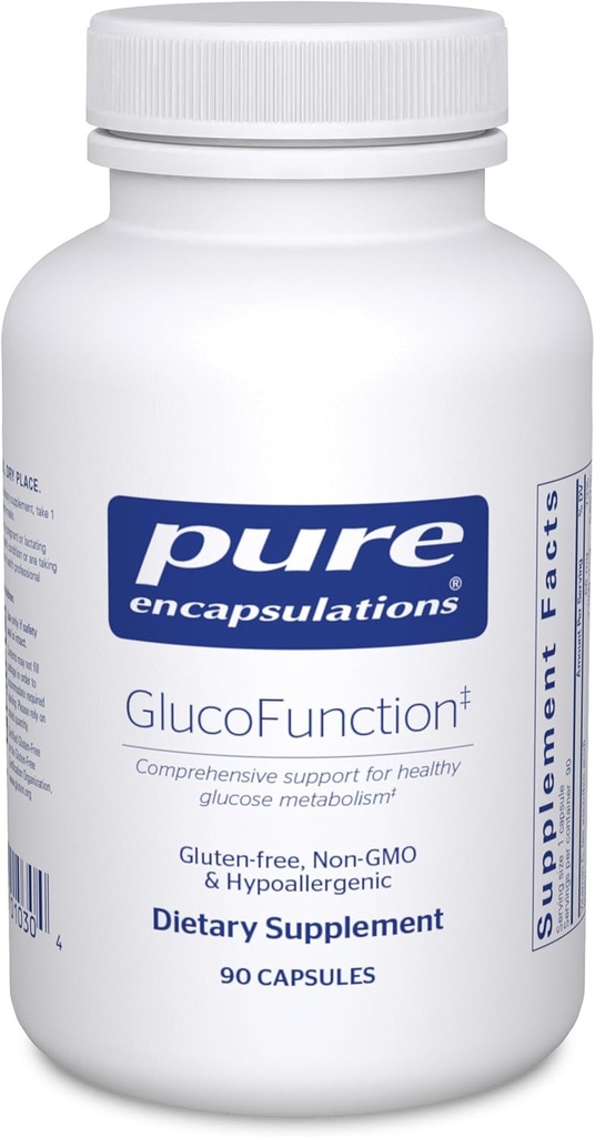 Rene indkapslinger GlucoFunction-- 124; Omfattende støtte til sund kulhydrat Metabolisme -- 124; 90 Kapsler