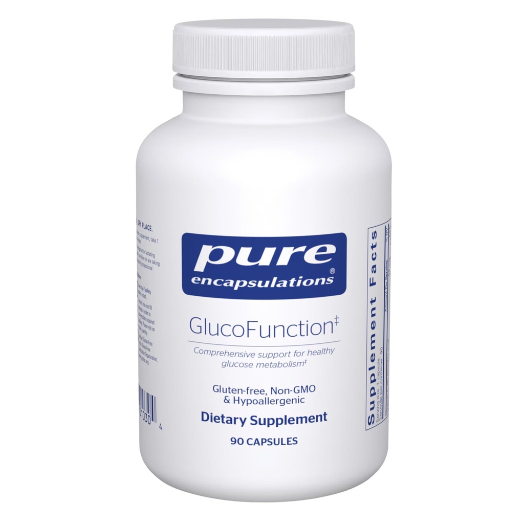 Rene indkapslinger GlucoFunction-- 124; Omfattende støtte til sund kulhydrat Metabolisme -- 124; 90 Kapsler
