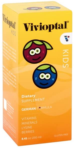 Vivioptal Kids, Flydende Multivitamin & Multimineraler Supplement, Bær, 8.45 Fl Oz
