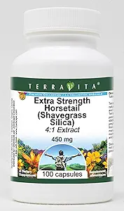 Extra Strength Horsetail (Shavegrass Silica) 4:1 Extract - 450 mg (100 Capsules, ZIN: 514199)