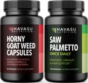 HAVASU NUTRITION Horny Geat Weed Kapsler (30 Servere) & Saw Palmetto Kapsler (100 Servere)