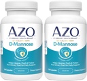 AZO D Mannose Urinary Tract Health, Rense, Flush & Protect The Urinary Tract, No.1 Pharmacist Anbefalet mærke, Klinisk Styrke, Non- GMO, 120 Greve (pakke med 2)