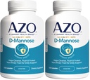 AZO D Mannose Urinary Tract Health, Rense, Flush & Protect The Urinary Tract, No.1 Pharmacist Anbefalet mærke, Klinisk Styrke, Non- GMO, 120 Greve (pakke med 2)