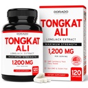 Tongkat Ali For Mænd (Longjack) Eurycoma Longifolia Extract 1200mg Per Serving, 120 Kapsler - Longjack Tongkat Ali for mænds sundhed & vitality support - tredjeparts testet, USA Made & Non- GMO