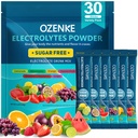 Elektrolyter Powder Packets, 30 sticks Hydration Packets Sugar Free, Electrolyte Drink Mix Travel Electrolyte Packets for Rapid Hydration, 6 Arme