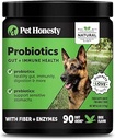 Pet Honesty Probiotika til Hunde til Lejlighedsvis Diarré & tarmstøtte, fordøjelsesenzymer med Prebiotika til Gut Sundhed for Hunde, Immunitet Sundhed & Itch Relief (Duck 90 ct)