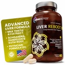 OmniBiotics lever rense Detox & reparation Supplement - Milk Thistle, Mælkebøtte Root, Alpha Lipoic Acid, Artichoke Extract, Schisandra, Silymarin - 60 Vegan Kapsler