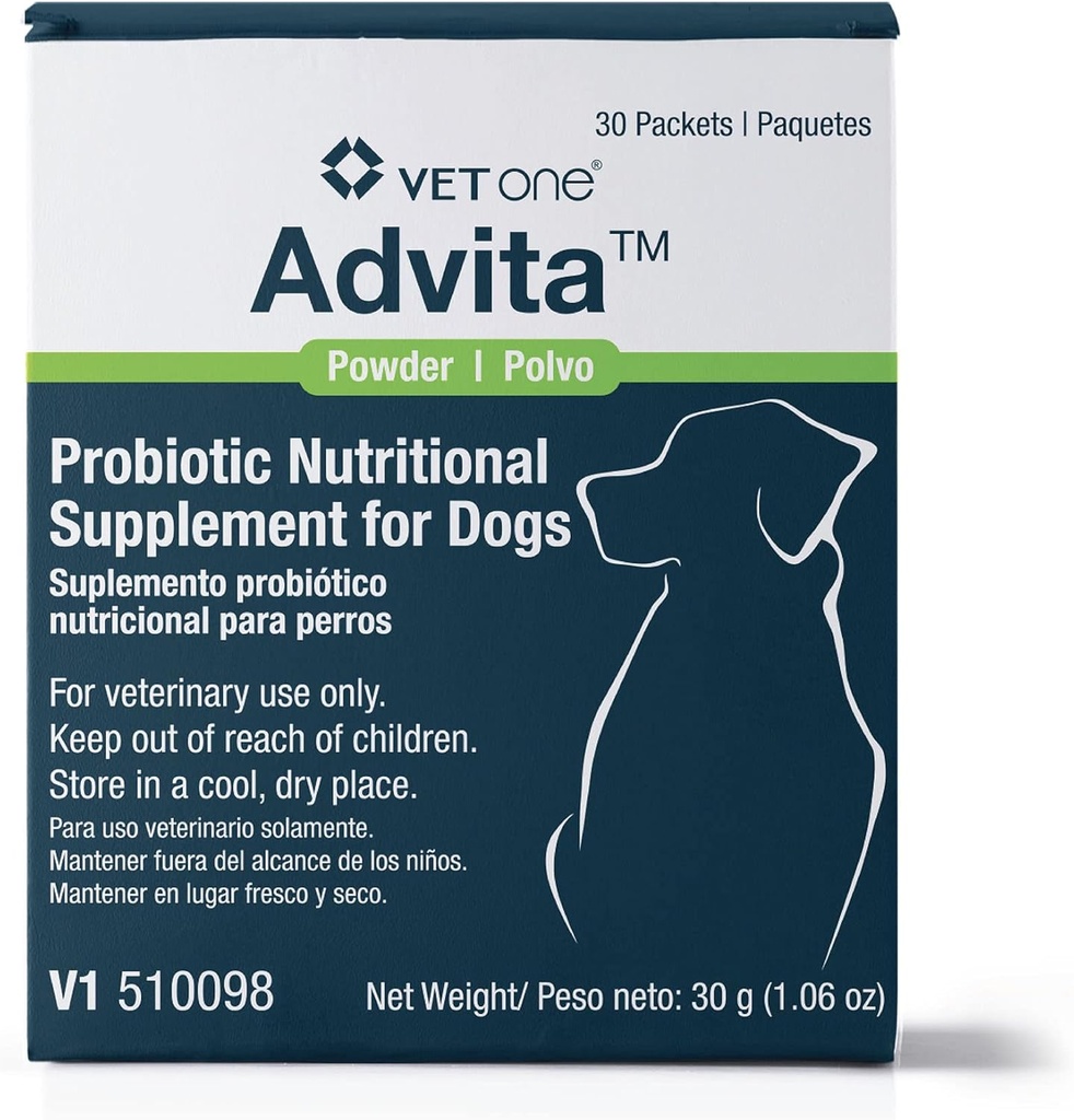 VetOne Advita Probiotic Nutritional supplement til hunde - 30 Pakninger