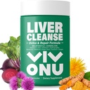 VivoNu Milk Thistle Silymarin & Mælkebøtte Root Lever Health Support, Antioxidant Support, Detox (60 kapsler / 1 flaske)