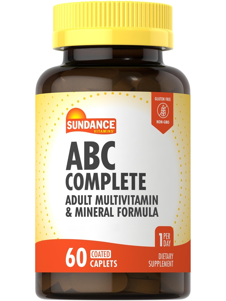 Sundance Multivitamin til kvinder & mænd; med jern; 124; Mineral formel ABC Komplet 124; Non- GMO og Gluten Free Supplement