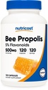 Nutricost Bee Propolis Supplement w / 5% Flavonoider (500mg / 120 kapsler)
