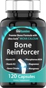 Kone Reinforcer (120 kapsler) MCHA Calciumtilskud med vitamin D3, Magnesium, K2-vitamin, Boron Citrat, Phosphorholdige MCHA, & Manganese
