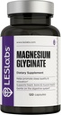 LES Labs Magnesium Glycinate - understøtter afslappende søvn, hjerte sundhed, stress Relief, Metabolisme, nerve & muskel funktion, genert på fordøjelsessystemet - ikke-GMO supplement - 120 kapsler