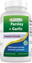 Bedste Naturals Persille og hvidløg 1000 mg per servering 250 vegetariske kapsler. Gluten Free og ikke-GMO.