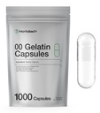Empty Capsules Size 00 | 1000 Clear Gelatin Capsules | Resealable Bag | Non-GMO, Gluten Free | By Horbaach