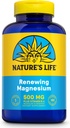 Natures Life Renewing Magnesium 500 mg - Plus vitamin B- 6 - Muscles and Nerves Support - Lab Verified (180 Servere, 180 VegCaps)