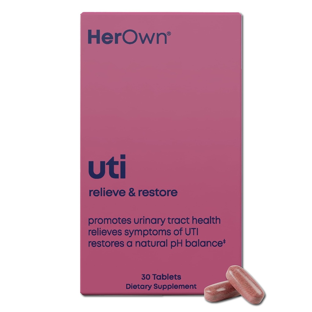hendes egen UTI, Hjælper med at genoprette pH-balance, Understøtter Vaginal Flora og Balance, fremmer urinære sundhed, 7 Strein Probiotic Blend, Hylde Stable, Gluten og Soy Free, Vegan, 30 Kapsler, 30 Servere