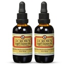 J.CROW 'S ® Lugol' s opløsning af jod 2% 2 oz (2 flaske) - Premium Jod & Kalium Iodide Liquid, Gluten &, Alkohol- Free Natural Brun Extract, Ingen Udåndingsluft