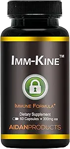 Imm- Kine Advanced immunsupport supplement, Beta glucans, Proprietary Immunostimulatory Postbiotic, 60 kapsler