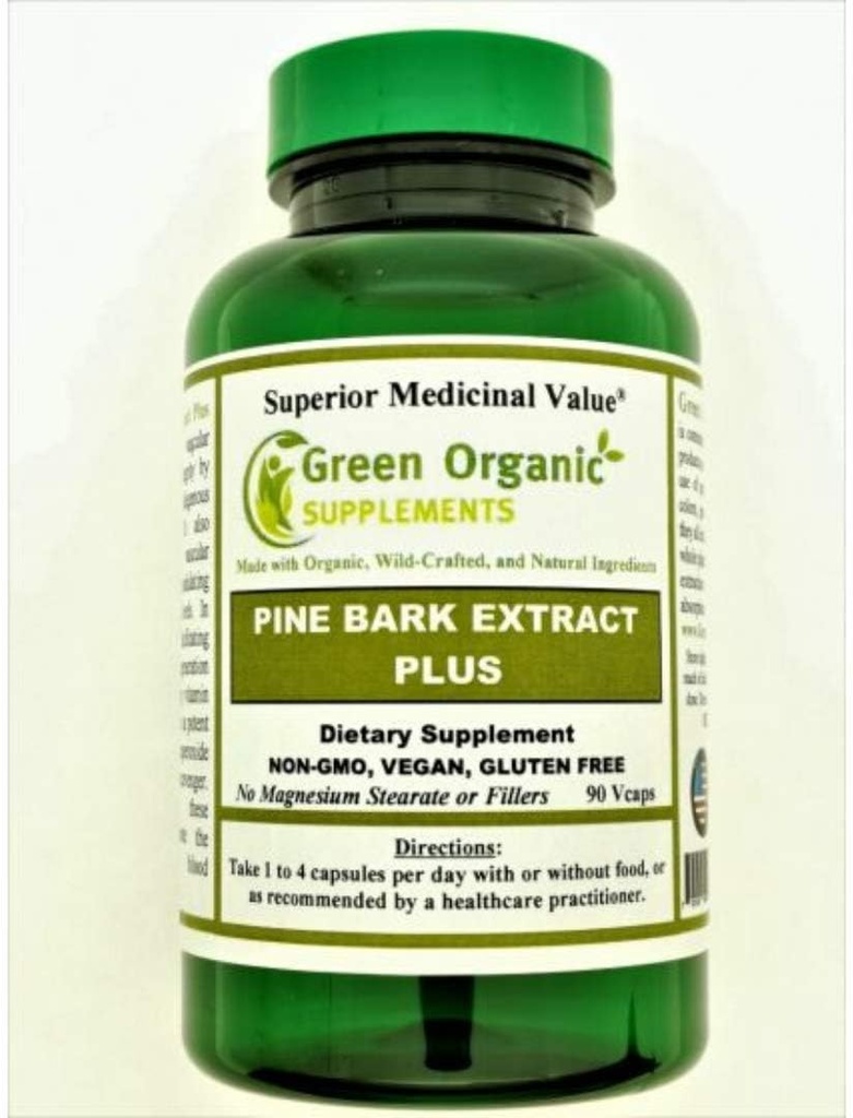 Grøn Økologisk Kosttilskud Pine Bark, Pycgnogenol (pakke med 1)