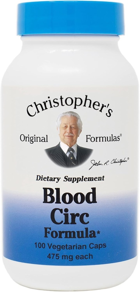 Christopher 's originale formler blodkredsløb formel kapsler, urtetilskud for kardiovaskulære & kredsløbsmæssige wellness, 100 kapsler