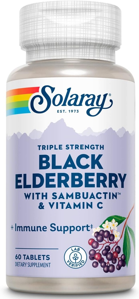 SOLARAY trefoldsstyrke Sambuactin 1200 mg tabletter