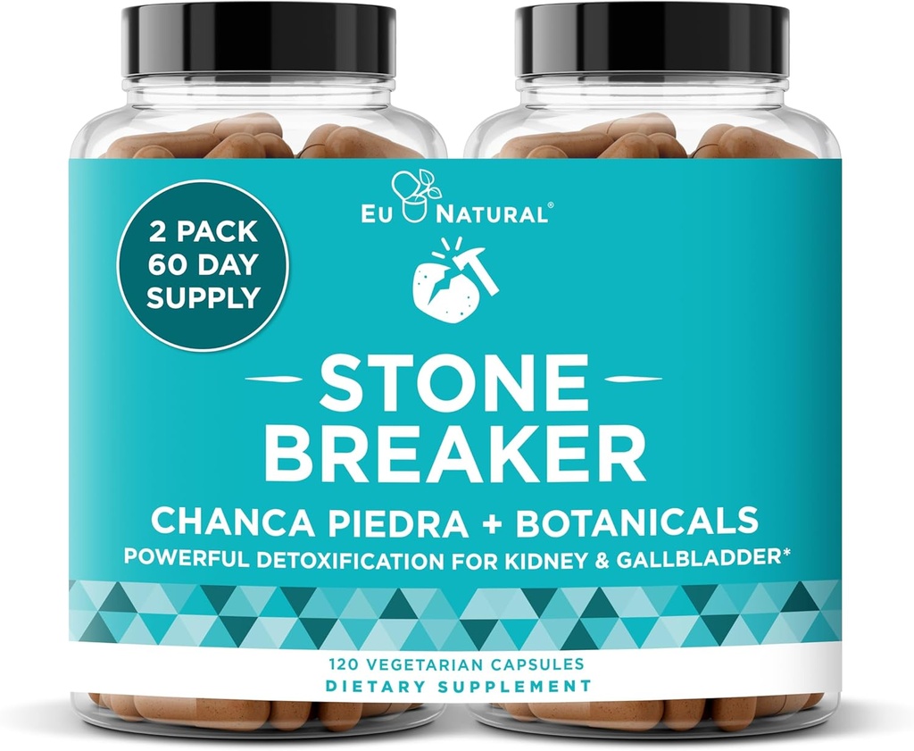 Chanca Piedra Stone Breaker - Natural Dissolver, Nyre Rengøring & Gallblære Supplement - Afgiftning Urinstof, Flush Urenheder, Clear System - 120 Vegansk bløde kapsler