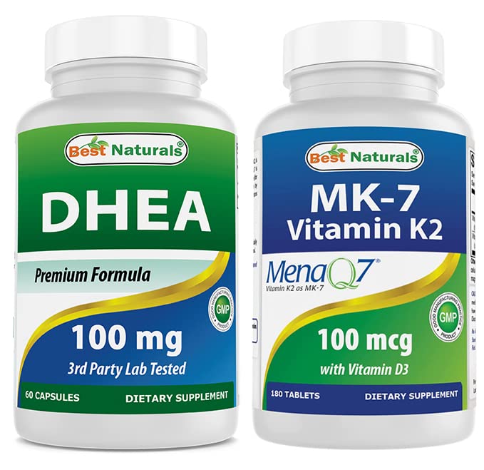 Bedste Naturals DHEA 100mg & vitamin K2 (MK7) med D3
