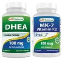 Bedste Naturals DHEA 100mg & vitamin K2 (MK7) med D3
