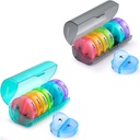 2 Pack Weekly Pill Organizer 7 Dag 2 gange om dagen, Sukuos store daglige piller sager for piller / Vitamin / Fish Oil / Kosttilskud, BPA Free Pill Box, Let at rengøre