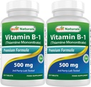 Bedste Naturals Vitamin B1 som Thiamin Mononitrate 500 mg tabletter (120 Tæl (pakke med 2))