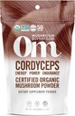 OM MUSHROOM SUPERFOOD Cordyceps Organic Mushroom Powder, 3.5 Ounce, 50 Servering, Energi, Power, Stamina og Endurance Support, Superfood Supplement for Sports Performance